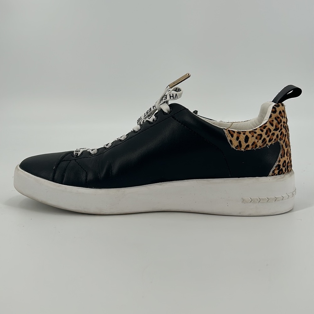 Vintage Havana | Zelda Black, White & Leopard Print Sneakers - Picture 6 of 9